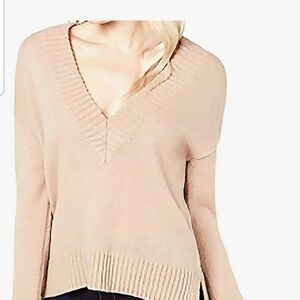 Bar III V-neck Ribbed Sweater